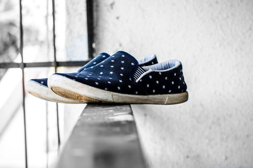 Slip-on generique bleu marine motif etoile