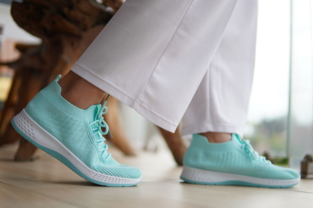 Slip-on generique vert menthe en maille