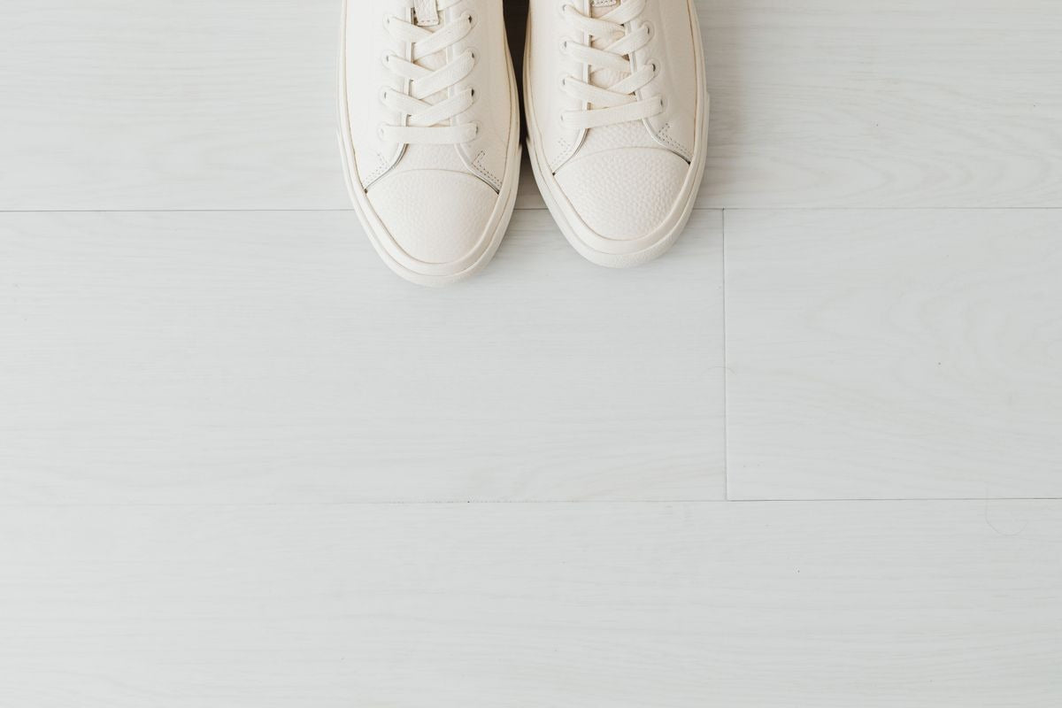 Sneaker generique ivoire en cuir
