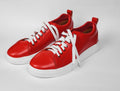 Sneaker generique rouge en cuir